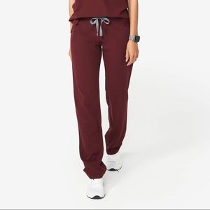 Figs XXS burgundy petite Livingston pants